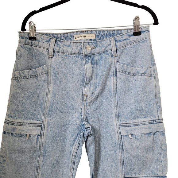 GRLFRND Size 31 TAOS Blue Low Rise Slim Cargo Jeans, Excellent Used Condition - Picture 2 of 16